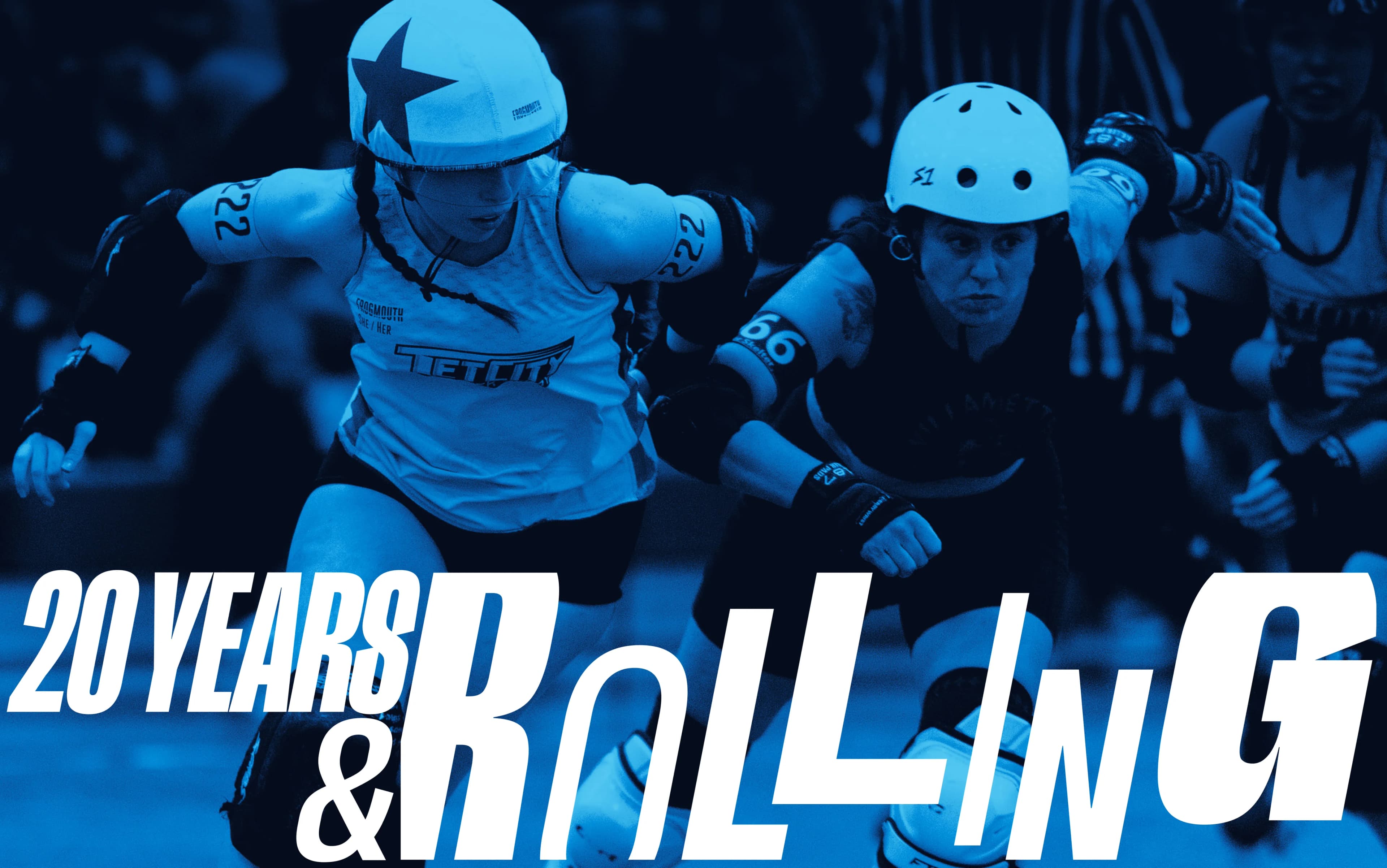 Roller derby action shot