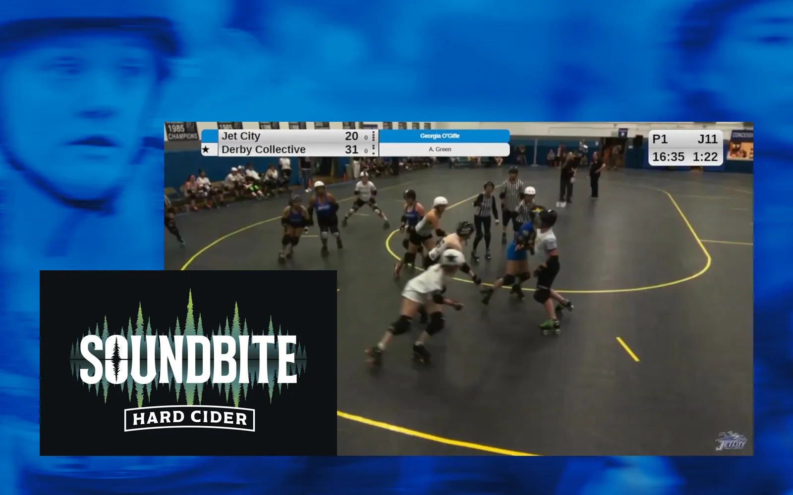 Jet City Roller Derby venue and branding